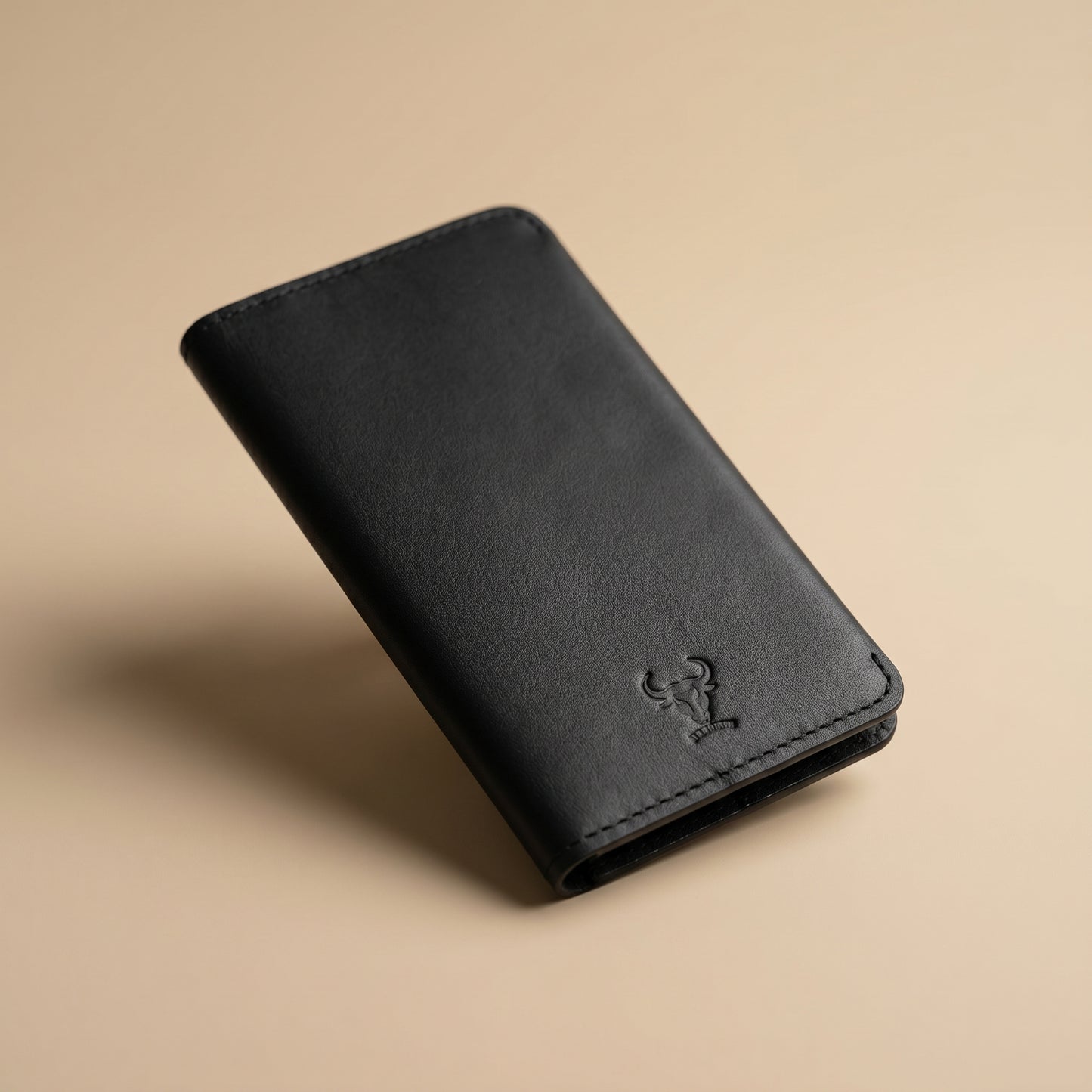 Oxhide™ Premium Minimalist Leather Long Wallet – Slim Bifold Card Holder for Men