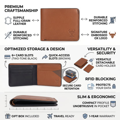 Oxhide Classic Leather Wallet – Premium Bifold Wallet